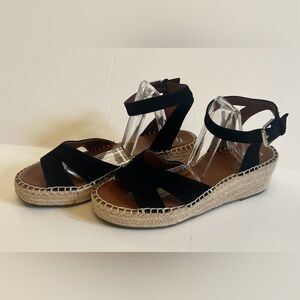 Franco Sarto Women's Pellia Espadrille Wedge Sandal Black